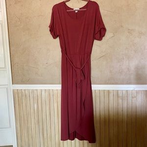 Maroon Zenana XL Tulip Dress